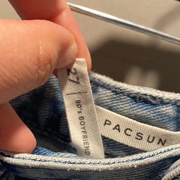 PacSun Butterfly Embroidered High Rise Straight Leg Jeans 27 Y2K - Picture 3 of 13